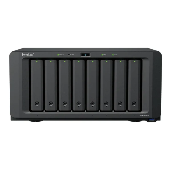 Synology DS1825neo+ mặt trước NAS Synology DS1825neo+ – 8 khay – mặt trước