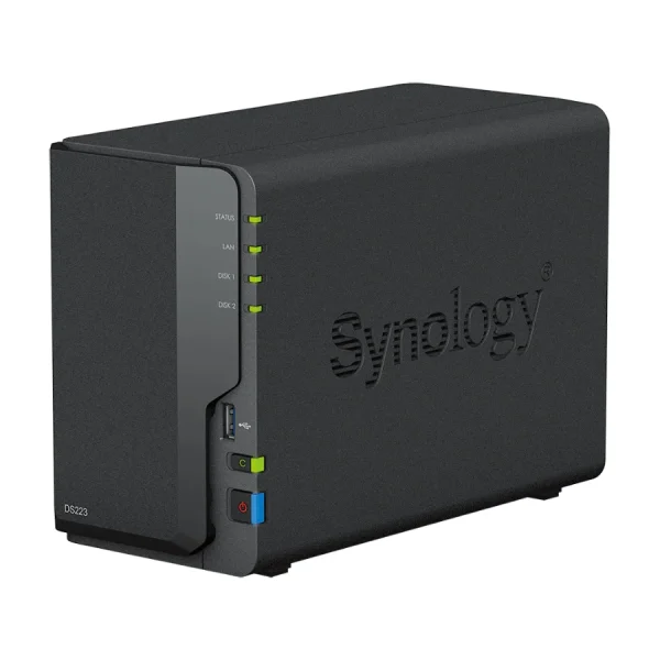 NAS Synology DS223 – 2 khay – góc nghiêng