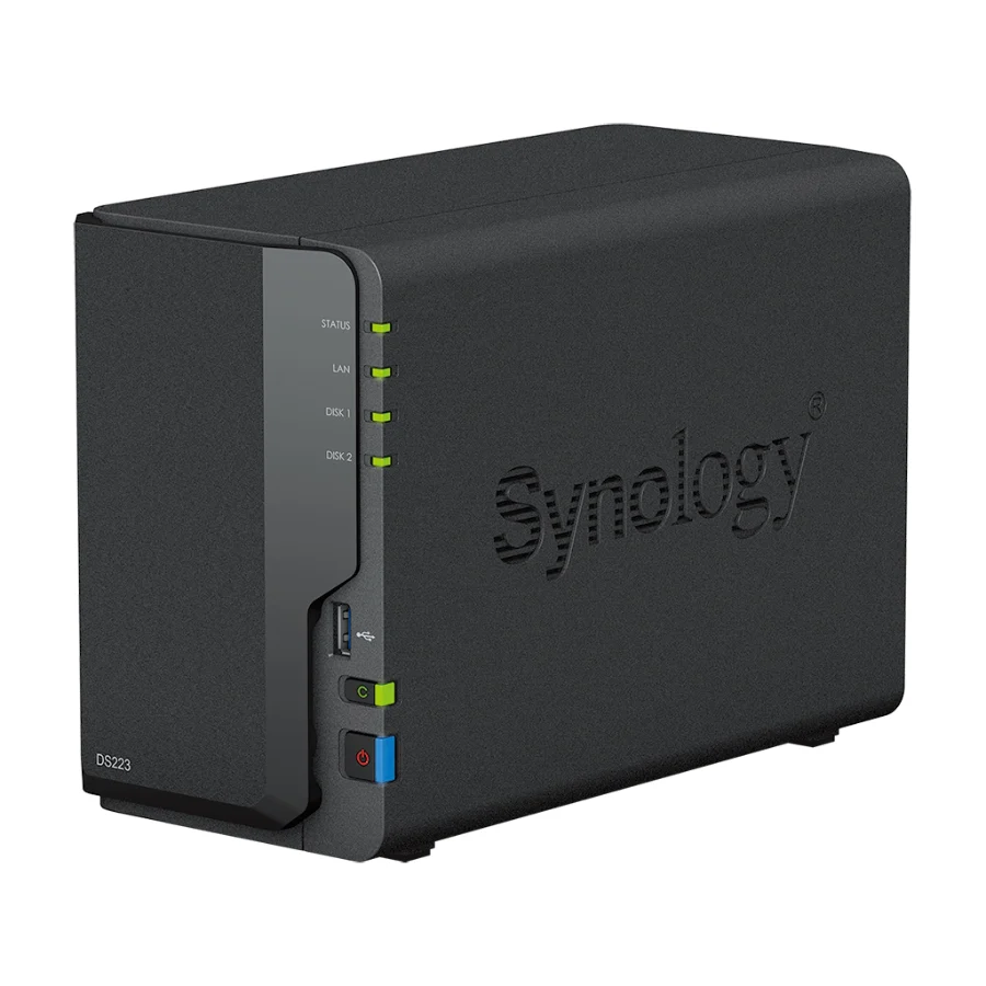 NAS Synology DS223 – 2 khay – góc nghiêng