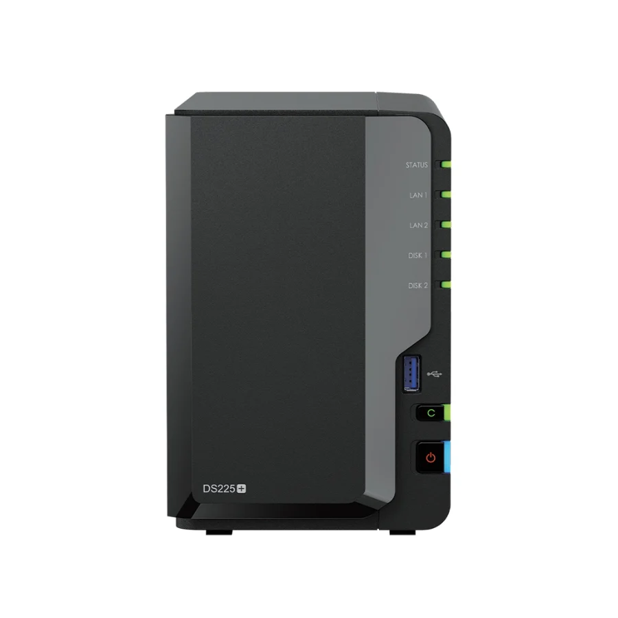 NAS Synology DS225+ – 2 khay – mặt trước