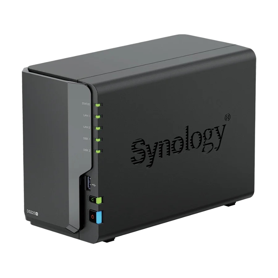 NAS Synology DS225+ – 2 khay – góc nghiêng