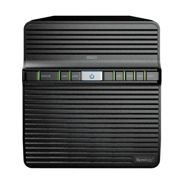 Synology DS423 mặt trước NAS Synology DS423 – 4 khay – mặt trước