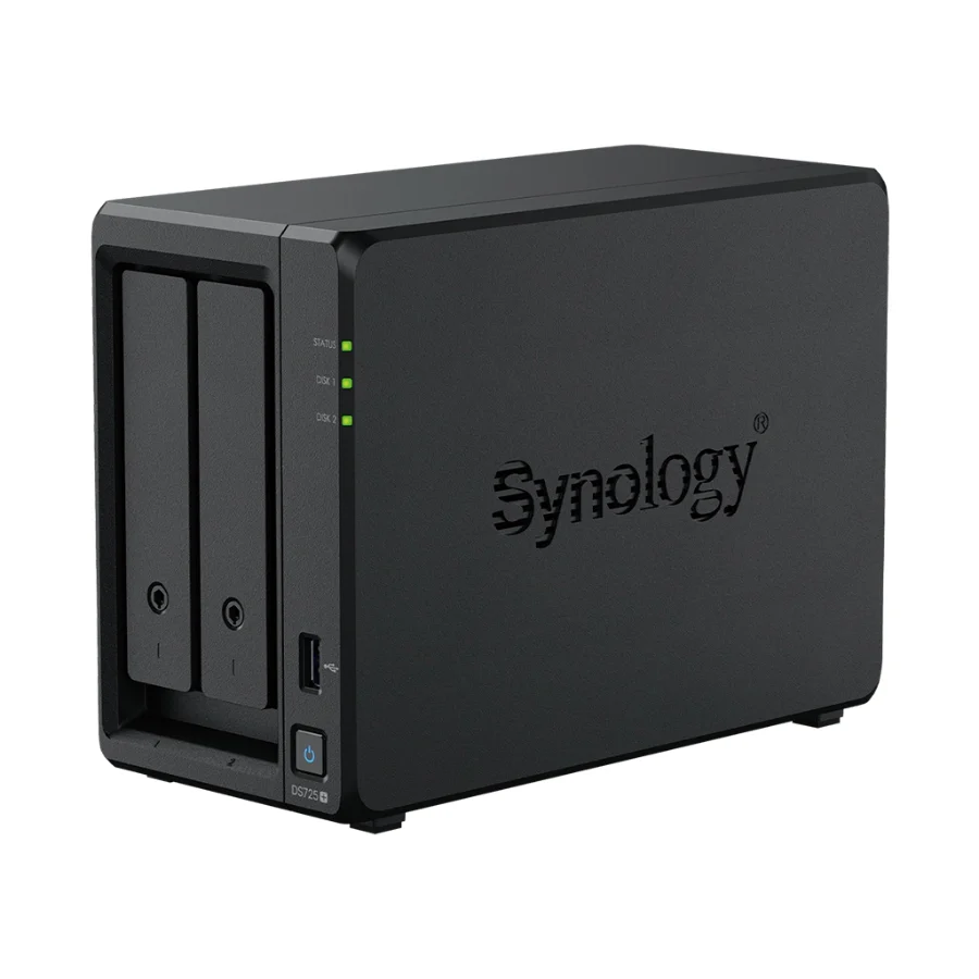 NAS Synology DS725+ – 2 khay – góc nghiêng