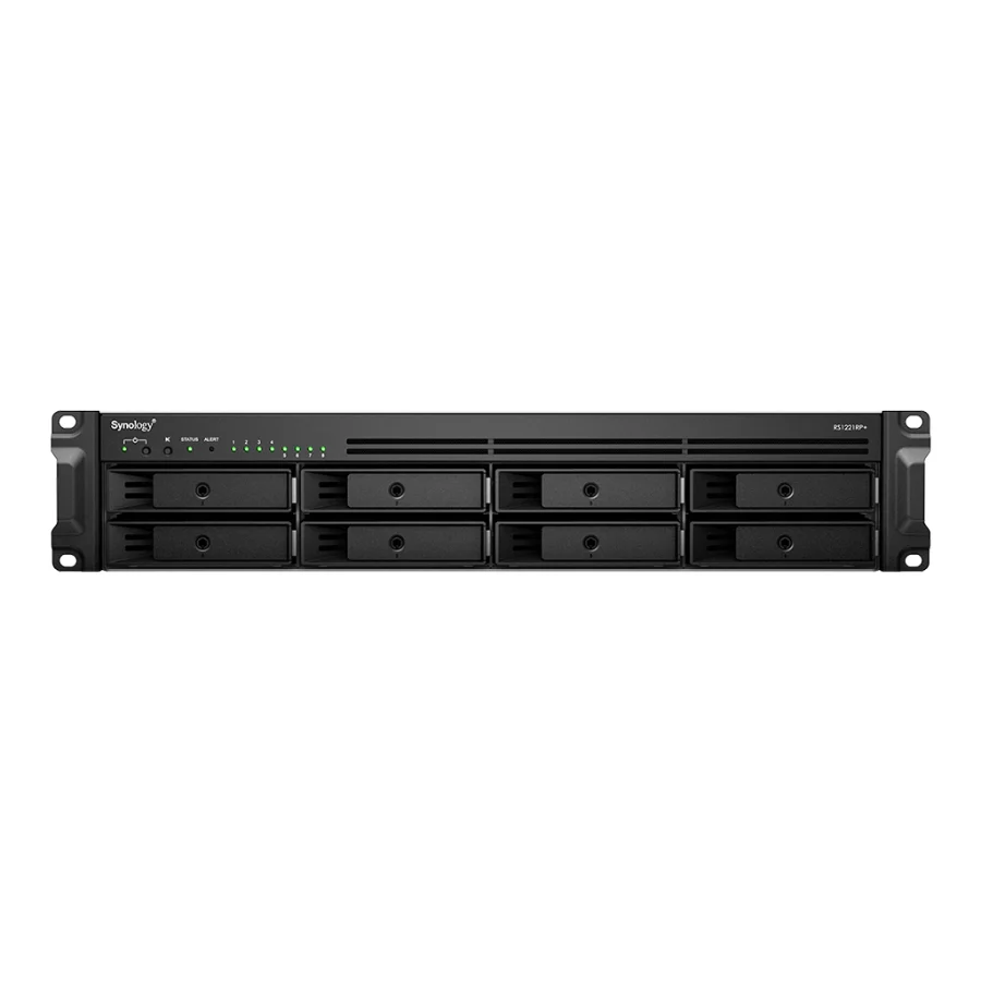NAS Synology RS1221RP+ – 8 khay – mặt trước