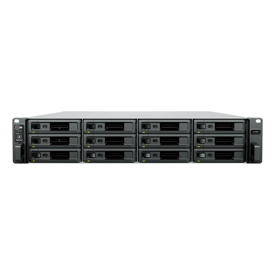 Hệ thống lưu trữ Synology UC3400 – 12 khay – mặt trước